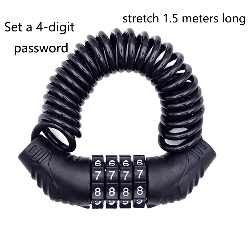 Cable Lock Flexible - Candado de Combinación Portátil de 4