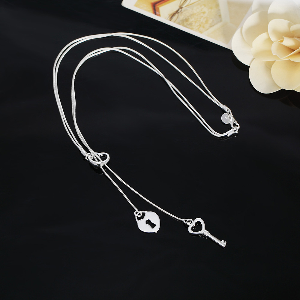Chain Lock Combination - Collar de plata de ley 925
