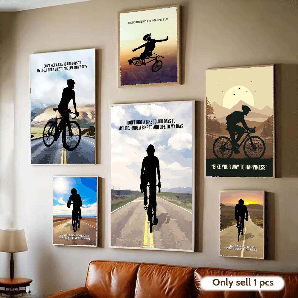 Cycling Quote - Póster Artístico con Frase Motivacional de