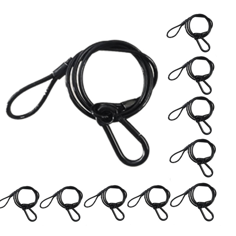 Cable Lock Flexible - 10 unids/lote negro 3mm * 70cm