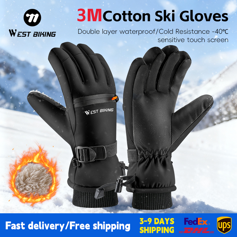 Winter Cycling Commute Gear - Guantes de Esquí WEST BIKING 3M
