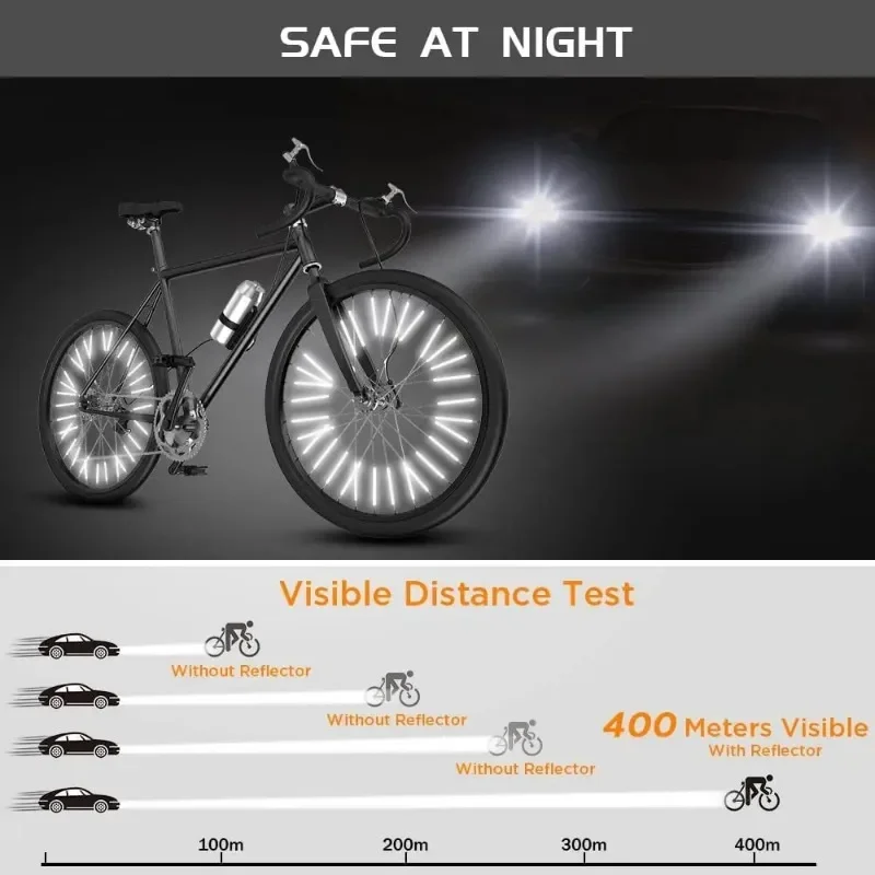 12 unids/set tira de advertenc - Spoke Reflector Set reseña y precio