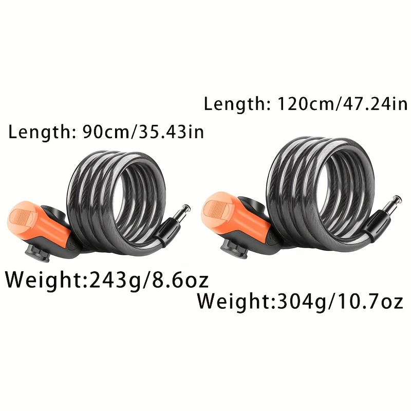 1 Juego de Candado para Bicicl - Cable Lock Flexible reseña y precio